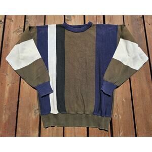 Vintage La Jolla Traditions Colorblock Crewneck Sweater Grunge Faded 90s